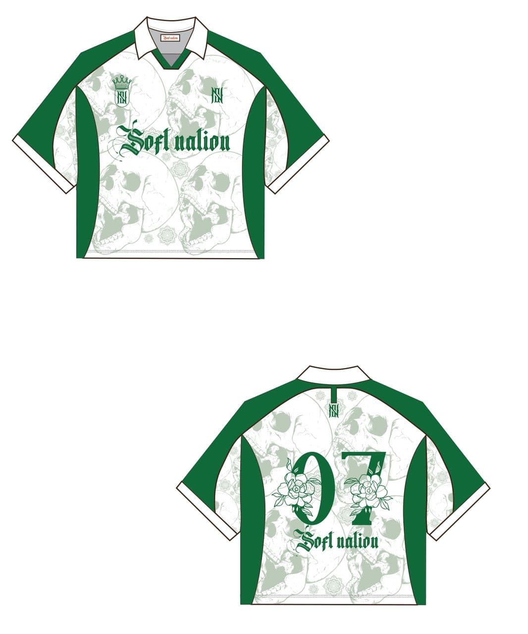 Softnations Green Skull Jersey